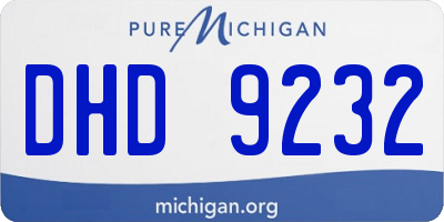 MI license plate DHD9232