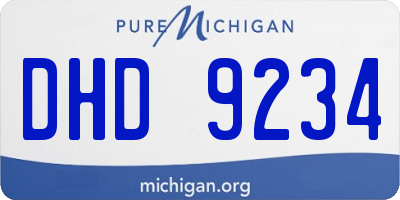 MI license plate DHD9234