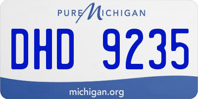 MI license plate DHD9235