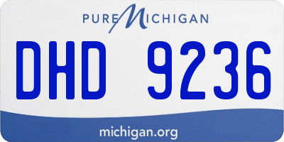 MI license plate DHD9236