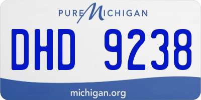 MI license plate DHD9238