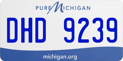 MI license plate DHD9239