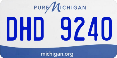 MI license plate DHD9240