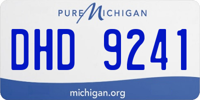 MI license plate DHD9241