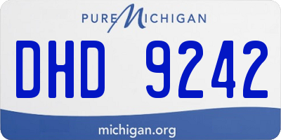 MI license plate DHD9242