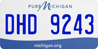 MI license plate DHD9243