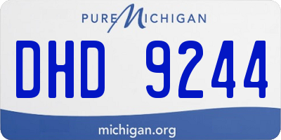 MI license plate DHD9244