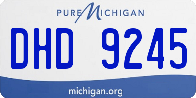 MI license plate DHD9245