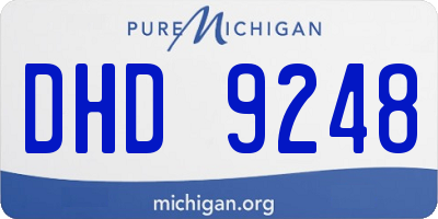 MI license plate DHD9248