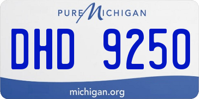 MI license plate DHD9250
