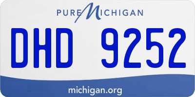 MI license plate DHD9252