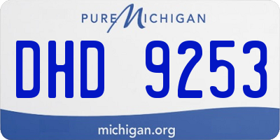 MI license plate DHD9253