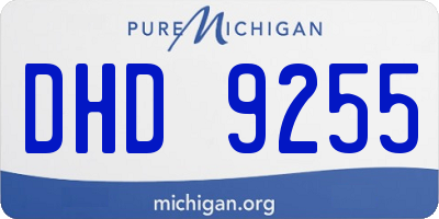 MI license plate DHD9255