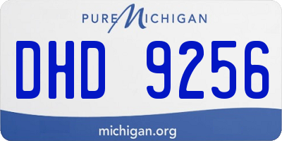 MI license plate DHD9256