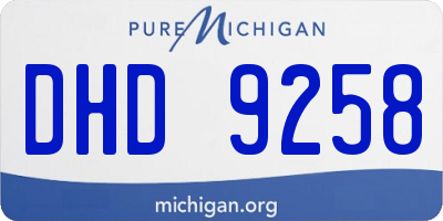 MI license plate DHD9258