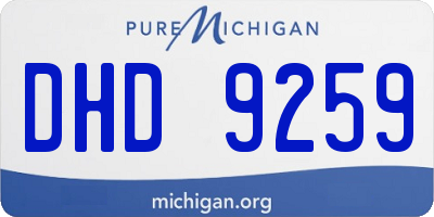 MI license plate DHD9259