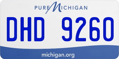 MI license plate DHD9260