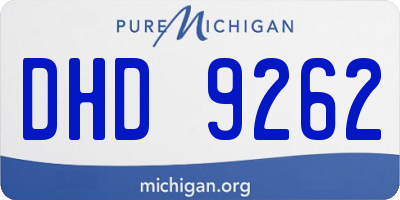 MI license plate DHD9262