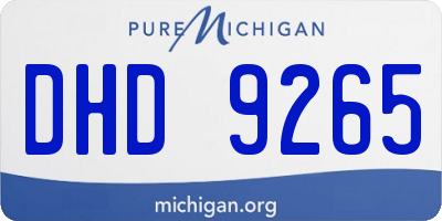 MI license plate DHD9265