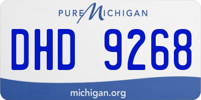 MI license plate DHD9268