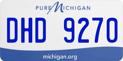 MI license plate DHD9270