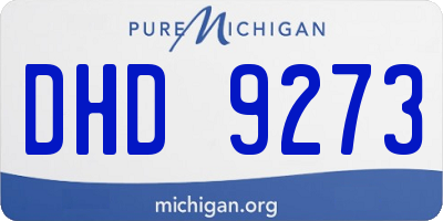 MI license plate DHD9273