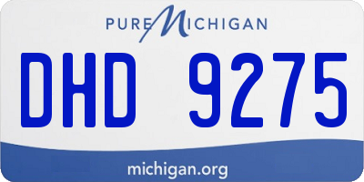 MI license plate DHD9275