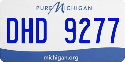 MI license plate DHD9277