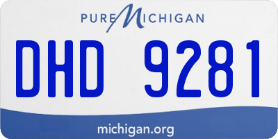 MI license plate DHD9281
