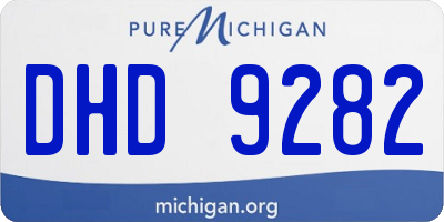 MI license plate DHD9282