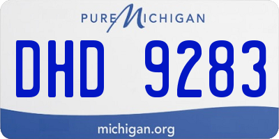 MI license plate DHD9283