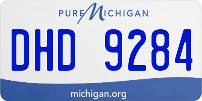 MI license plate DHD9284