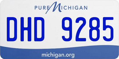 MI license plate DHD9285