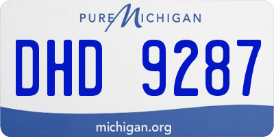 MI license plate DHD9287