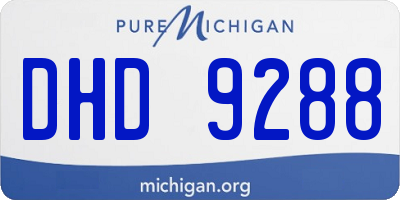 MI license plate DHD9288