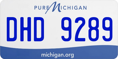 MI license plate DHD9289