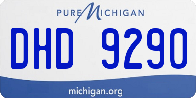 MI license plate DHD9290