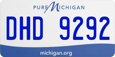 MI license plate DHD9292