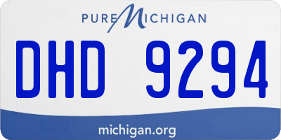 MI license plate DHD9294