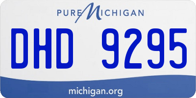 MI license plate DHD9295