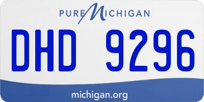 MI license plate DHD9296