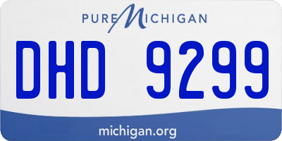 MI license plate DHD9299