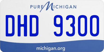 MI license plate DHD9300