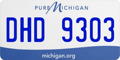 MI license plate DHD9303