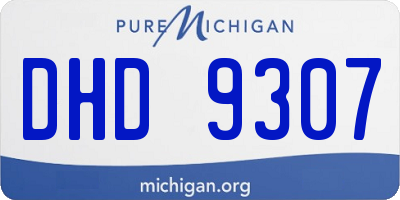 MI license plate DHD9307
