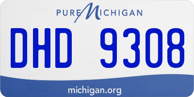 MI license plate DHD9308