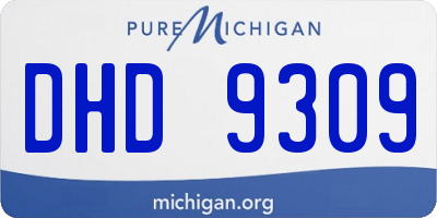 MI license plate DHD9309