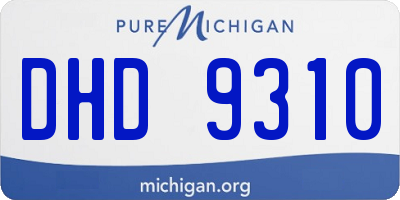 MI license plate DHD9310