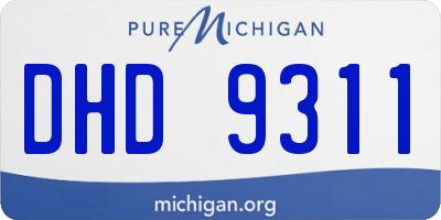 MI license plate DHD9311