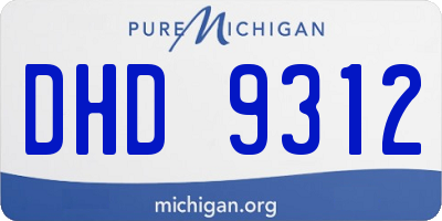 MI license plate DHD9312